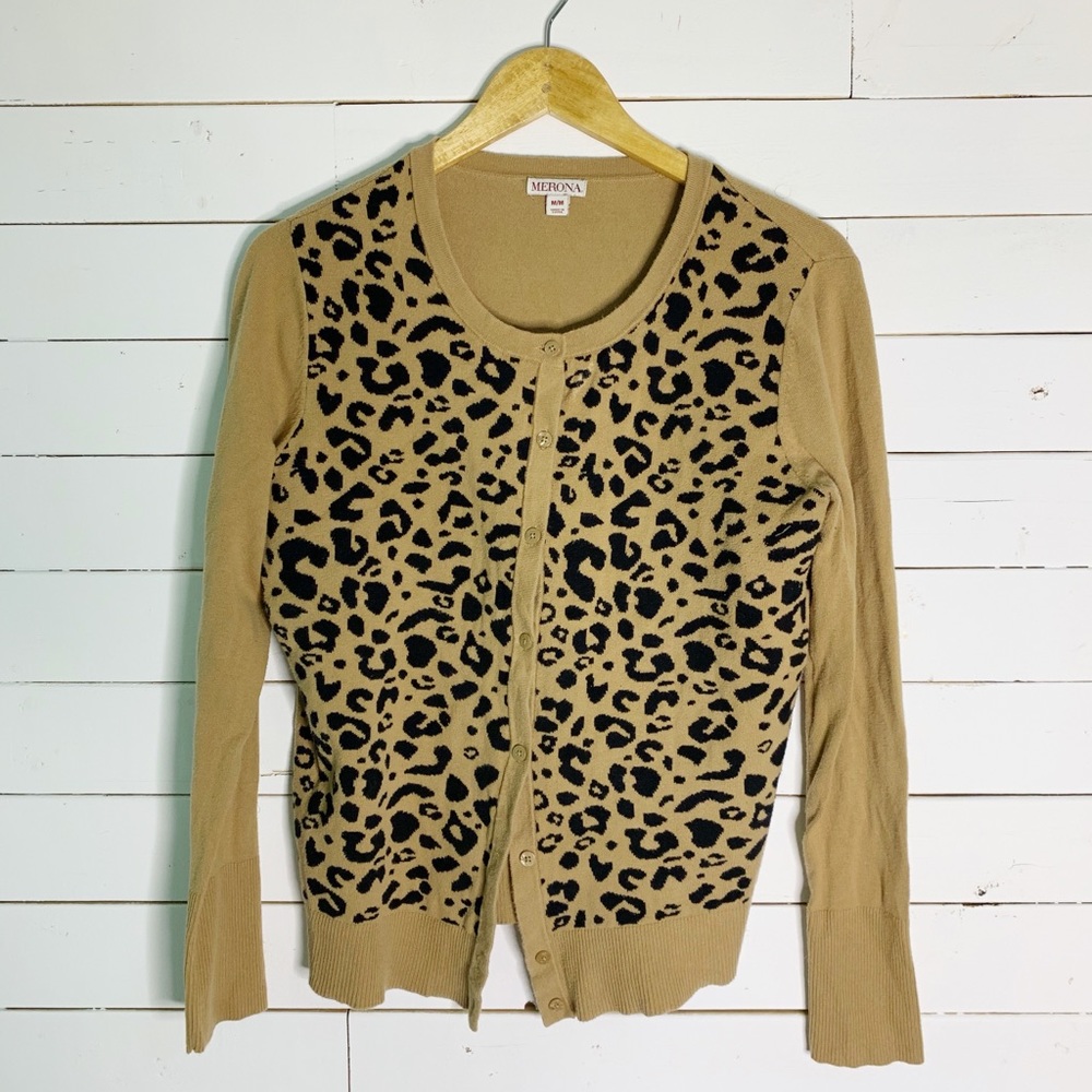 Leopard tan cardigan from Target